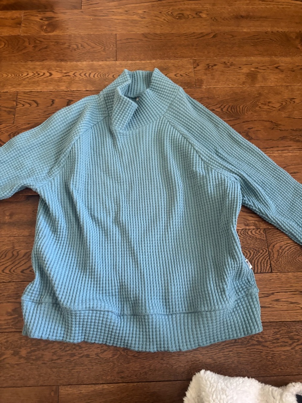 The North Face Seafoam Waffle Knit Pullover